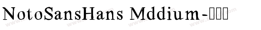 NotoSansHans Mddium字体转换